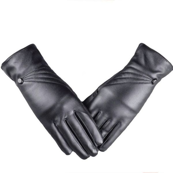 sagace genuine leather touch screen gloves female winter thick warm sheepskin glove women leather gloves drive a30924, Blue;gray